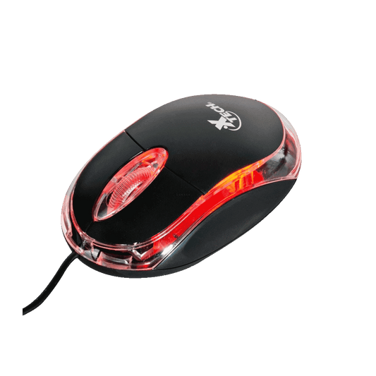 Mouse 3D de tres botones con cable | XTM-195 | Negro