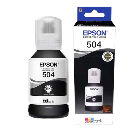 Epson botella de tinta T504 |Negra