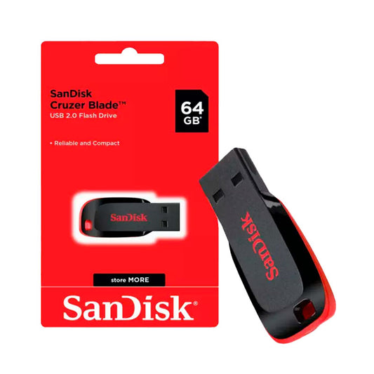 Memoria Flash USB Sandisk 64GB | Negro