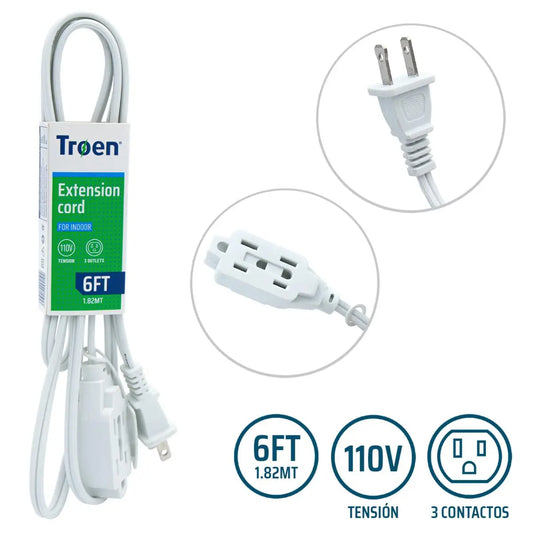 Troen 12FT Electrical Extension Cable