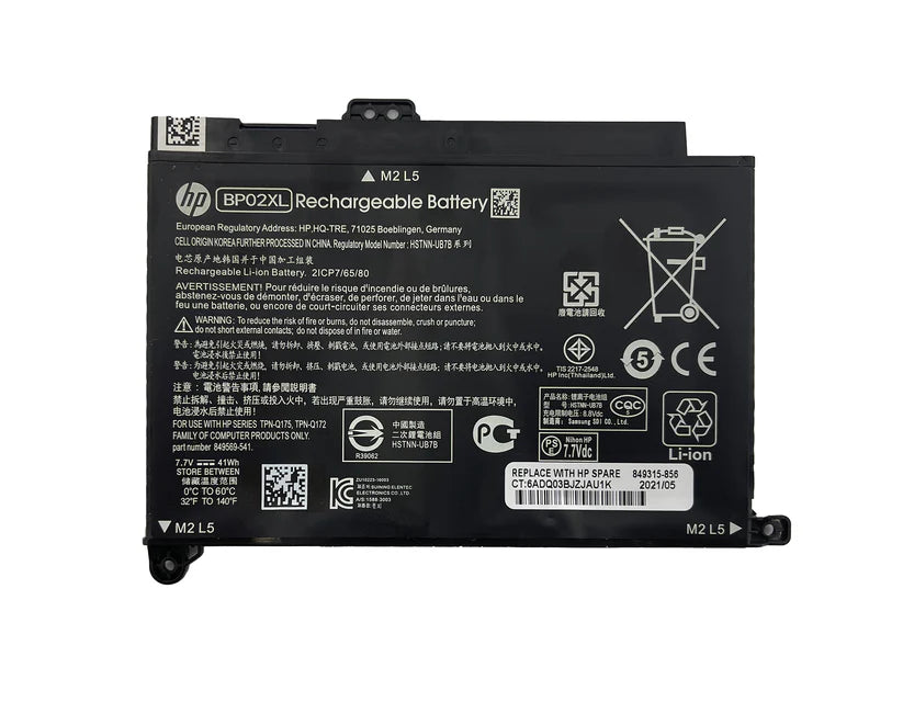 Batería para portátil HP BP02XL