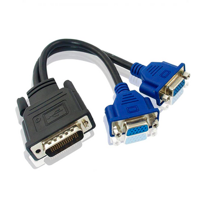 Cable adaptador de tarjeta de video / Pin macho a doble VGA hembra Y Splitter | DMS-59