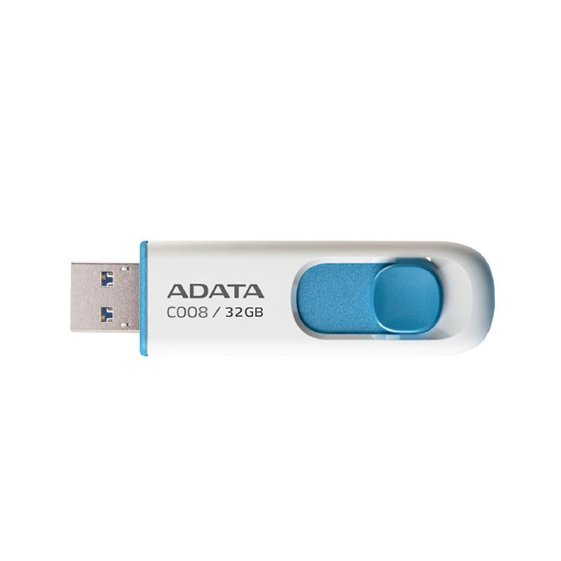 Retractable Capless Flash Drive 32GB White