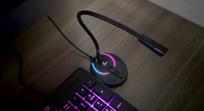 Micrófono para videojuegos de computadora USB con luces LED | Glisser