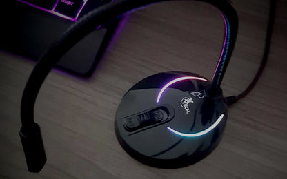 Micrófono para videojuegos de computadora USB con luces LED | Glisser