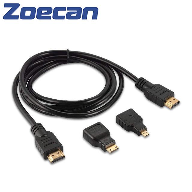 Cable HDMI a HDMI/MINI HDMI/MICRO 3-IN-1