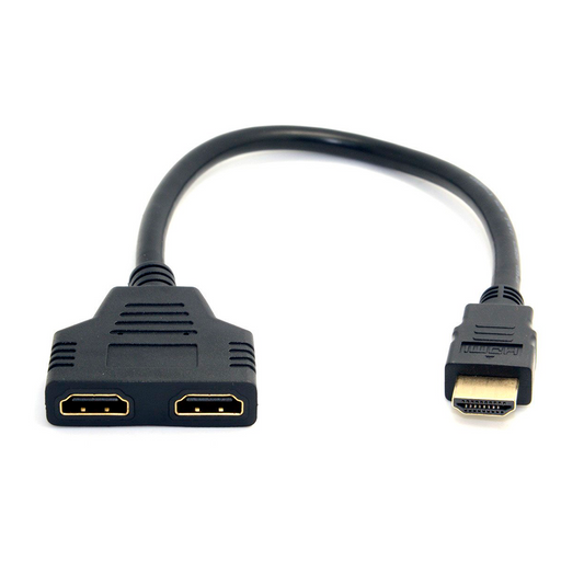 1 to 2 Way Dual HDMI Male to Dual HDMI Female Splitter Adapter | ZO-HDMI-1A2