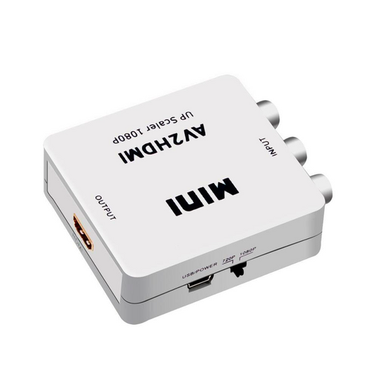 Adaptador RCA a HDMI para video audio compuesto AV 720p 1080| ZO-MINIAV-HDMI