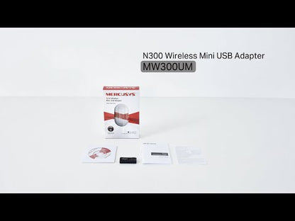 Adaptador mini USB inalámbrico N300 | MW300UM